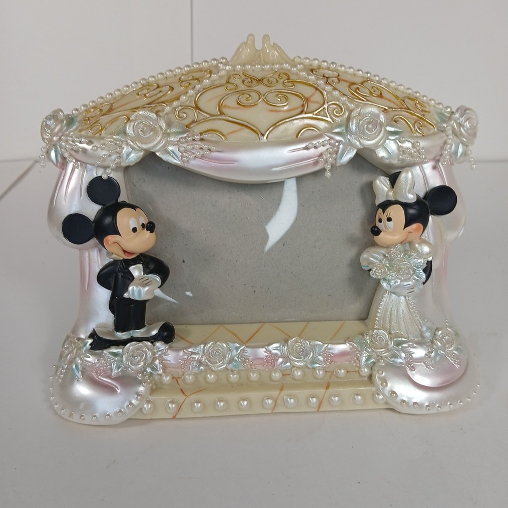 Disney Mickey Minnie Mouse Wedding Bride Groom Picture Photo Frame